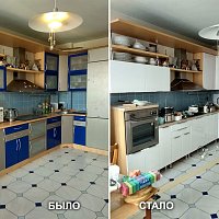 Замена фасадов на кухонном гарнитуре. ул. Высоцкого, 36.